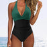 One Piece Swimsuit Set for Women-Backless Printed Bathing Suits